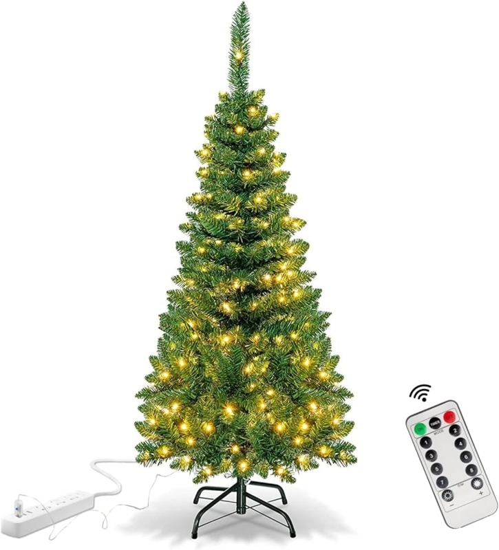 Artificial Christmas Tree Pre-lit LED With Remote Control And Timer