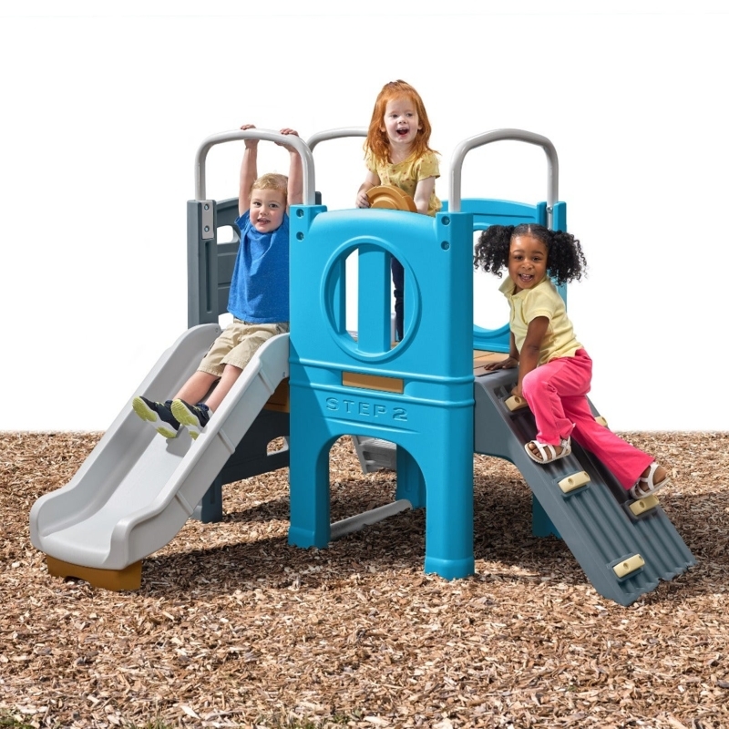 Backyard Toddler Climber Slide with Interactive Steering Wheel