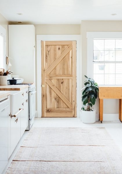 Barn Door Light Wood Natural Grain Double Z-Brace Design