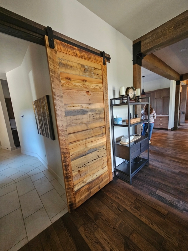 Barn Door Reclaimed Wood Planks Horizontal Rustic Design
