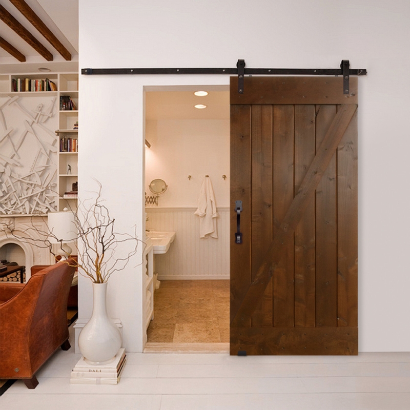 Barn Door Z-Brace Dark Wood Modern Farmhouse Design