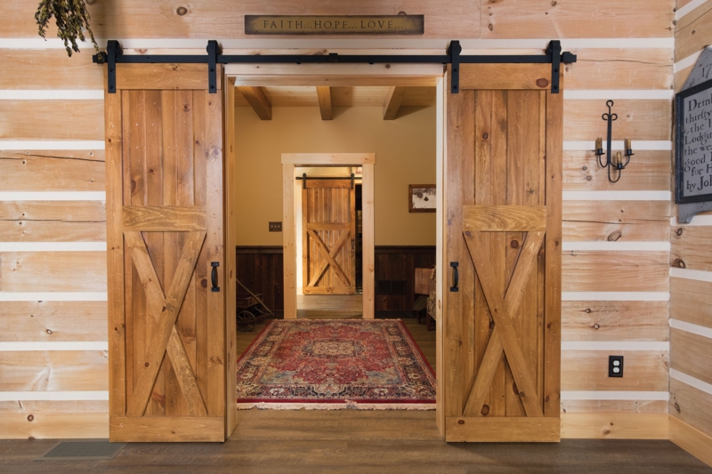 Barn Doors X-Brace Warm Wood Traditional Farmhouse Design
