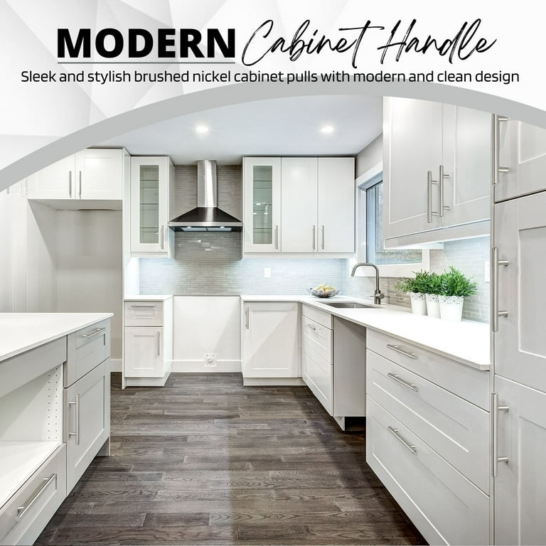 Cabinet Handle T-Bar Satin Brushed Nickel Minimalist Design