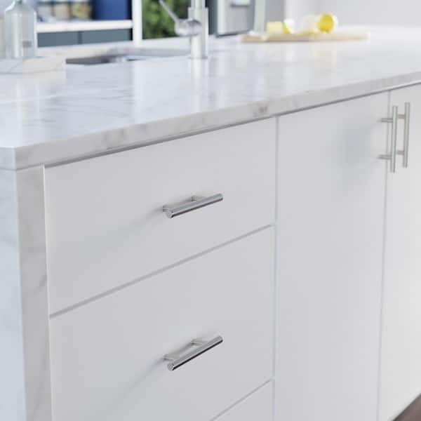 Cabinet Pull T-Bar Brushed Stainless Steel Modern Kitchen