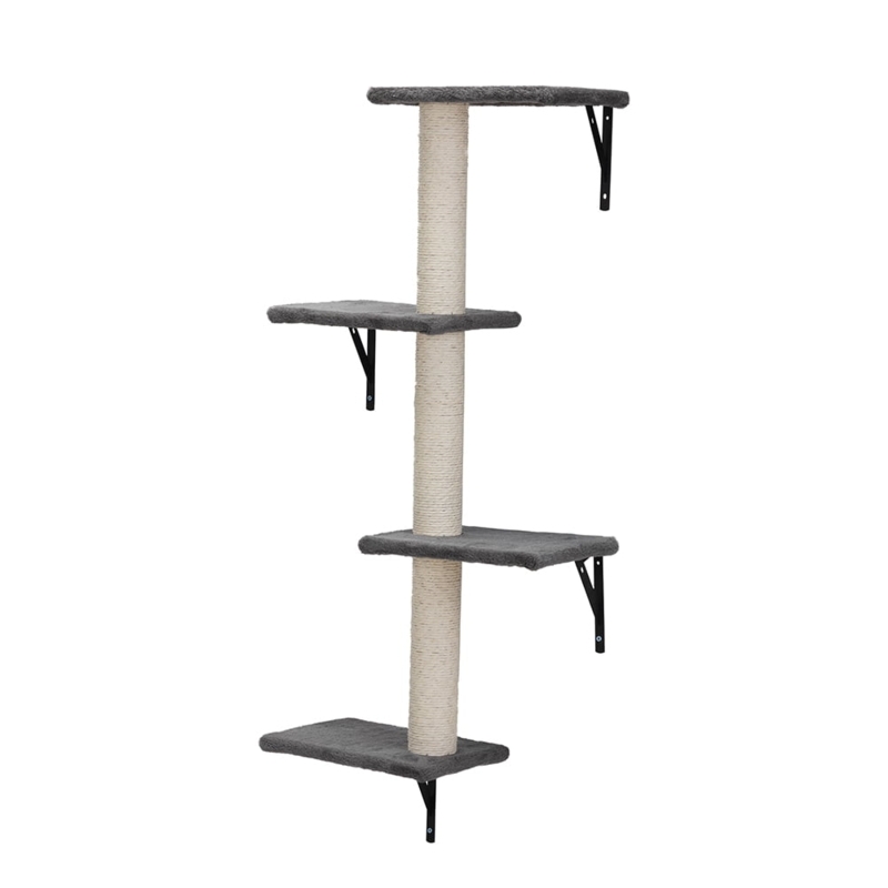 Cat Tree Vertical Activity Center Staggered Shelves Sisal Post