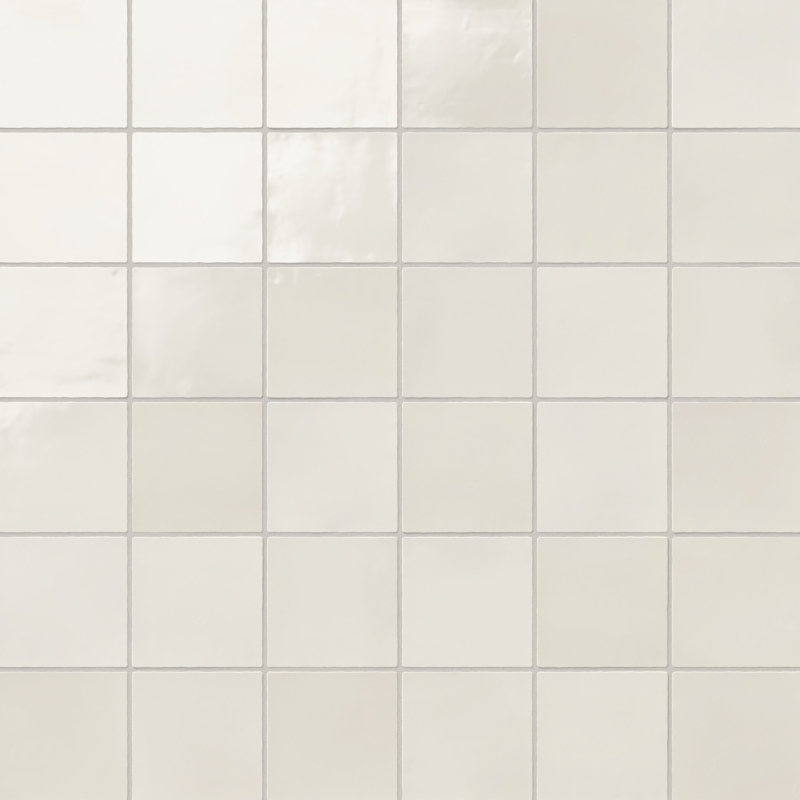 Ceramic Tile: Glossy Canvas Handmade Look Wavy Surface