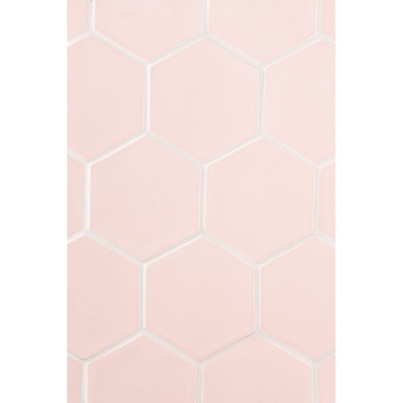Ceramic Tile Glossy Hexagon Honeycomb Pattern Design