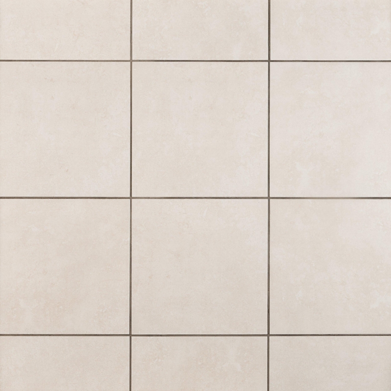 Ceramic Tile Matte Finish Uniform Grid Pattern Dark Grout