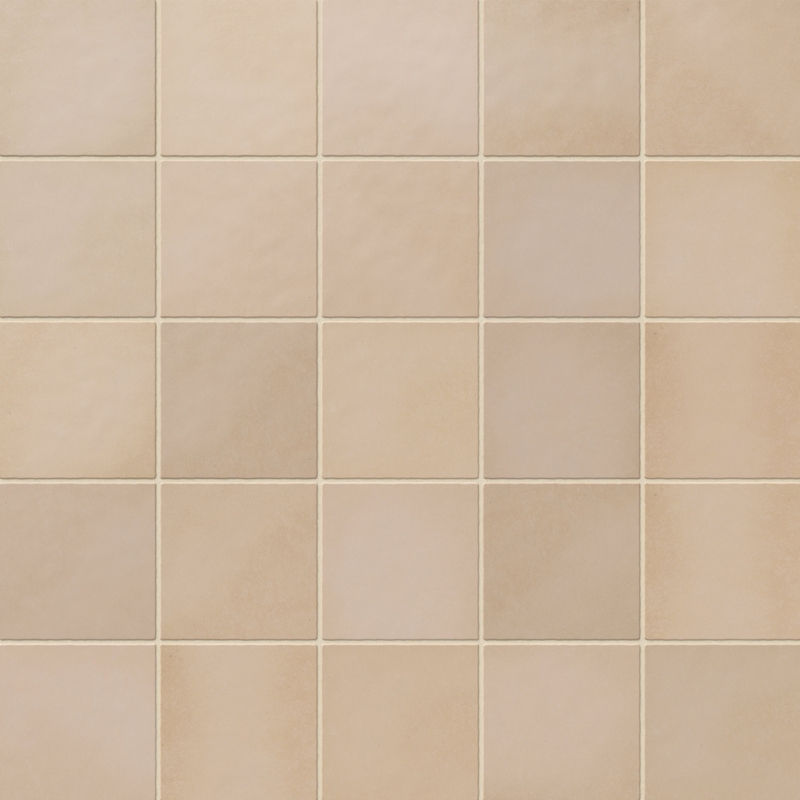 Ceramic Tile Square 5x5 Matte Tan Subtle Variation for Walls