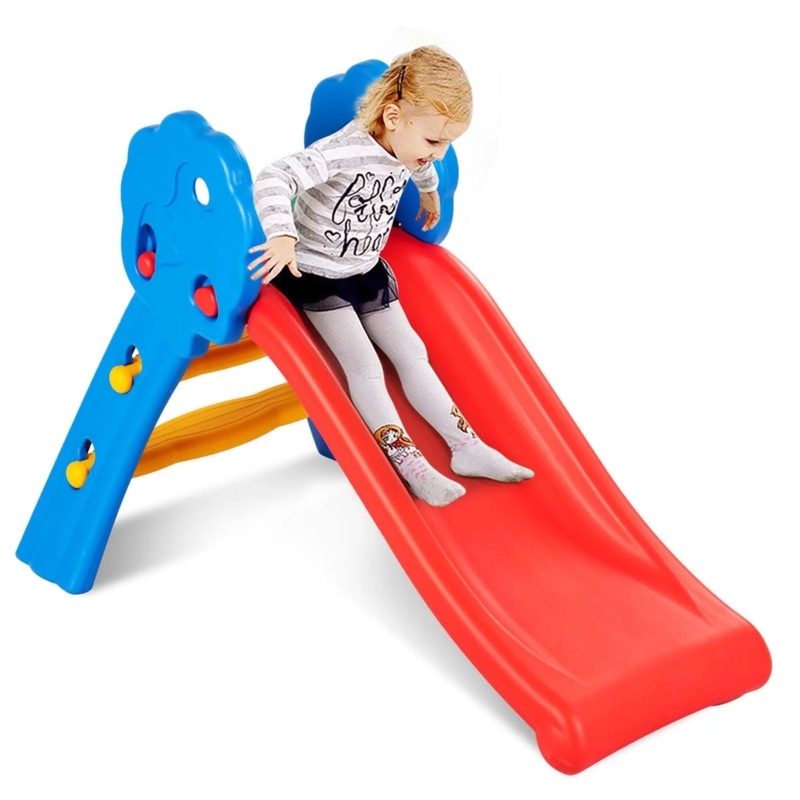Childrens Slide Folding Mechanism Primary Color Palette Indoor Outdoor