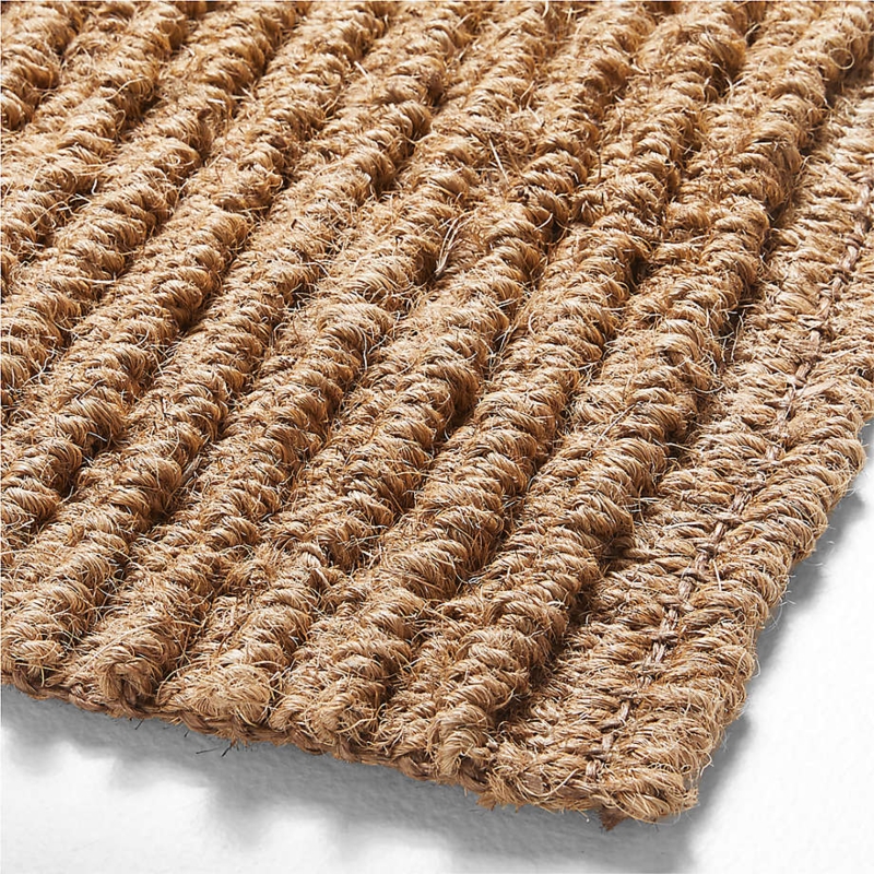 Chunky Weave Doormat With Ribbed Surface Texture