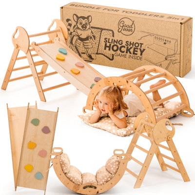 Climbing Gym Convertible Arch Rocker with Pastel Accents & Cushion