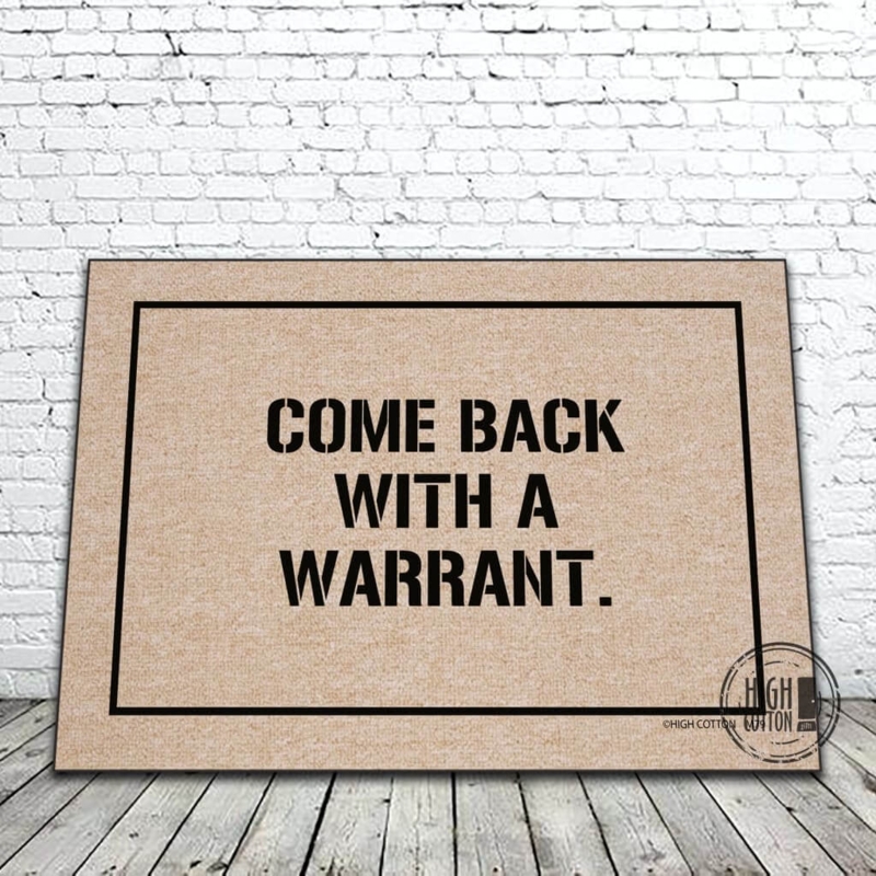 Coir Doormat Stencil Typography & High Contrast Text Idea