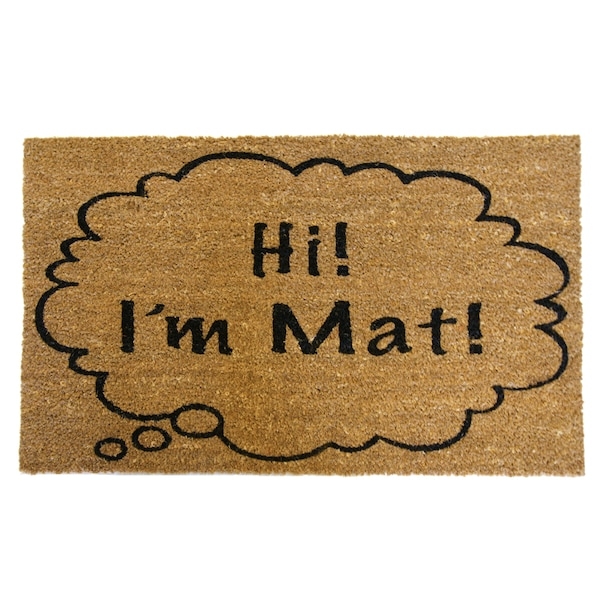 Coir Doormat Thought Bubble Graphic & Pun Design Idea