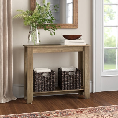 Console Table Light Oak Tone Modern Farmhouse Entryway