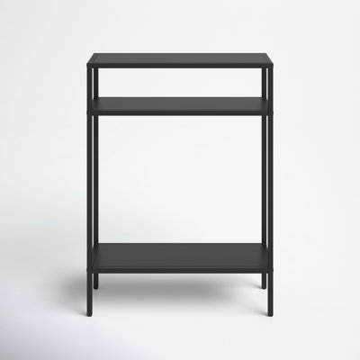 Console Table Metal Three-Tier Slim Slender Legs Minimalist