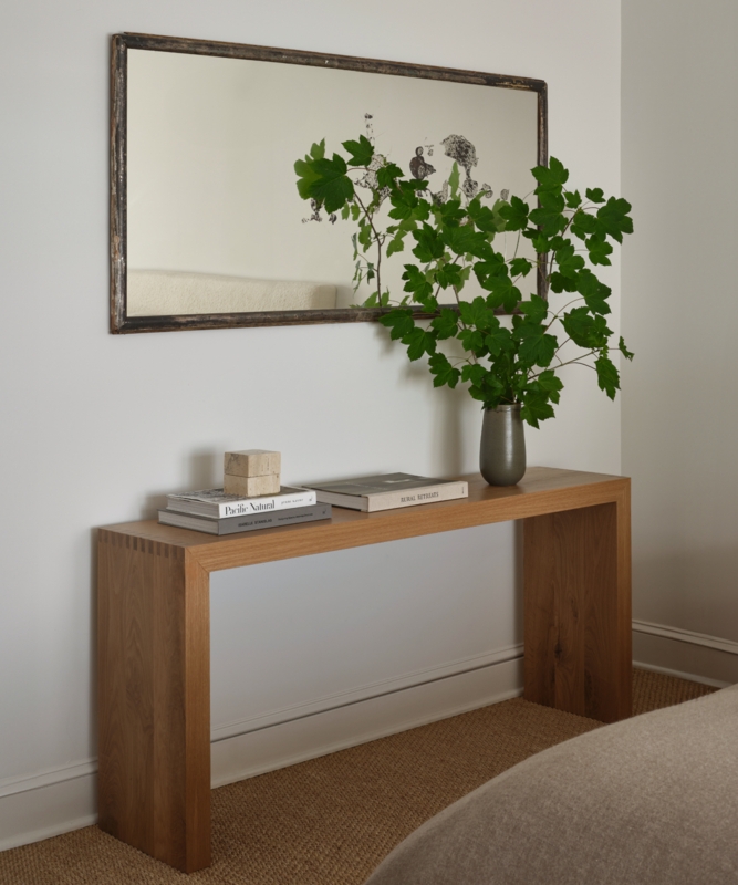 Console Table Minimalist Waterfall Edge Exposed Joinery