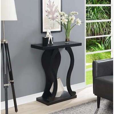 Console Table S-Shaped Supports Sculptural Tiered Contemporary