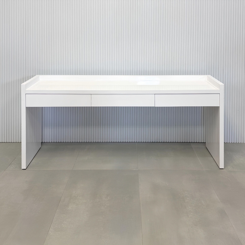 Console Table Slab Legs High Gloss Three Drawers Minimalist Hallway