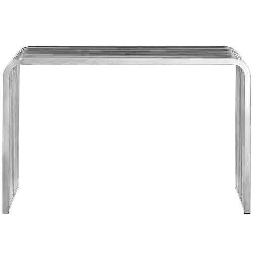 Console Table Stainless Steel Tubular Pipe Waterfall Frame Polished