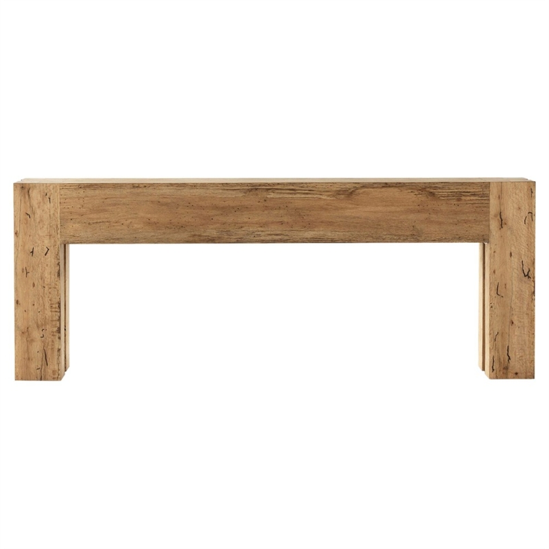 Console Table Thick Profile Wormwood Texture Chunky Legs