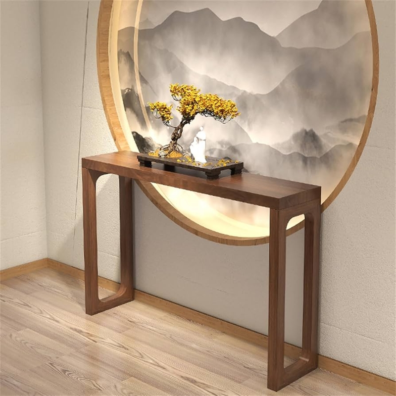 Console Table Ultra Narrow Profile Zen Hallway Decor