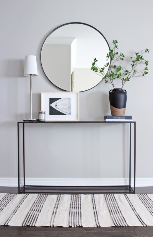 Console Table Ultra Slim Frame Black Metal Console Ideas