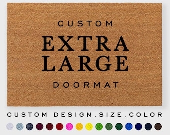 Custom Doormat Extra Large Coir Customizable Text Modern Farmhouse