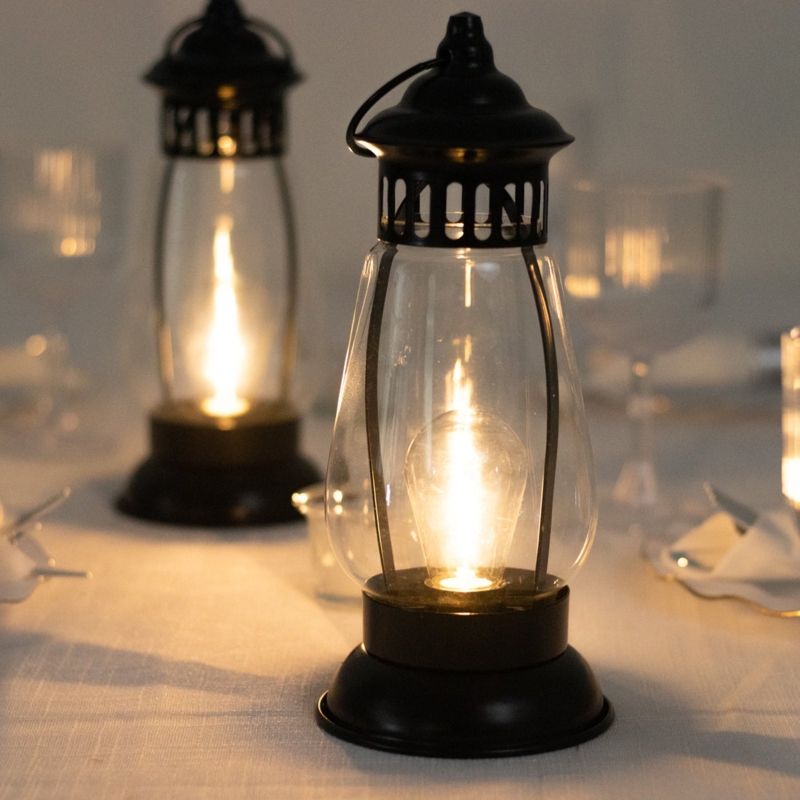 Decorative Lantern Battery Operated Rustic Wedding Table Decor