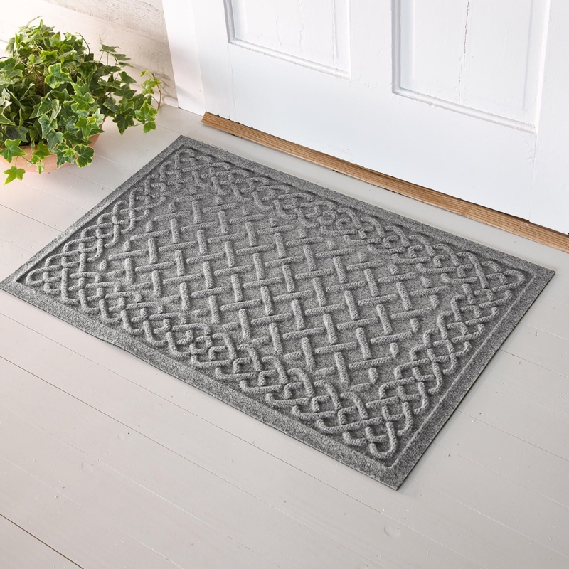 Door Mat Bluestone Gray Interlocking Cable Weave Heavy Duty
