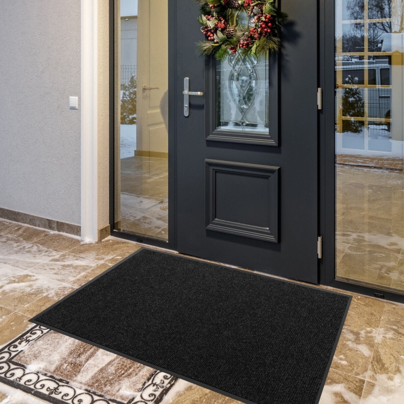 Door Mat Large Scale Ribbed Coarse Surface Heavy Duty Mudroom