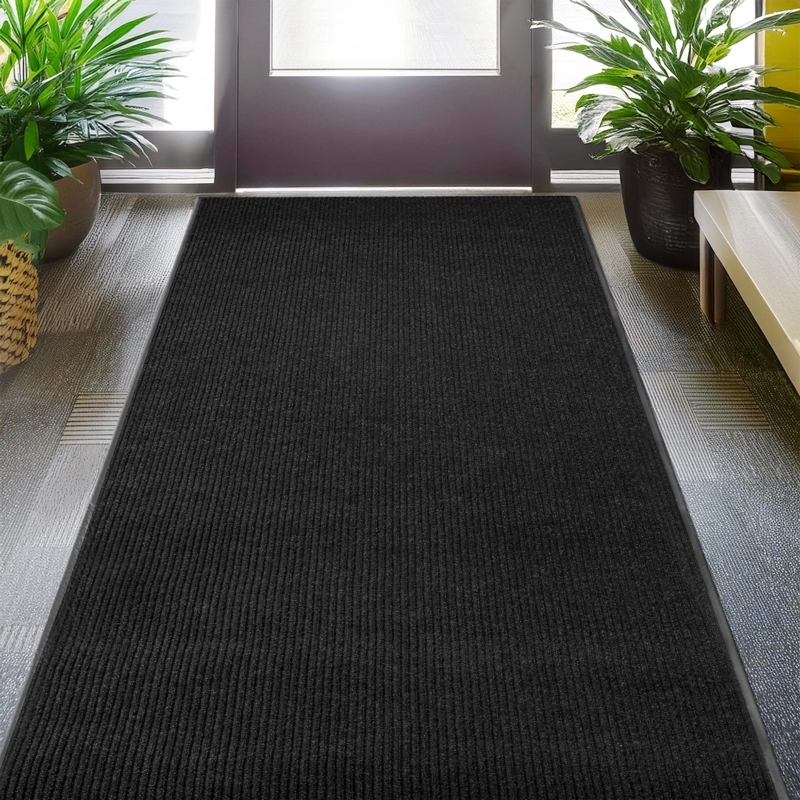 Door Mat Oversized Ribbed Surface Low Profile Entryway