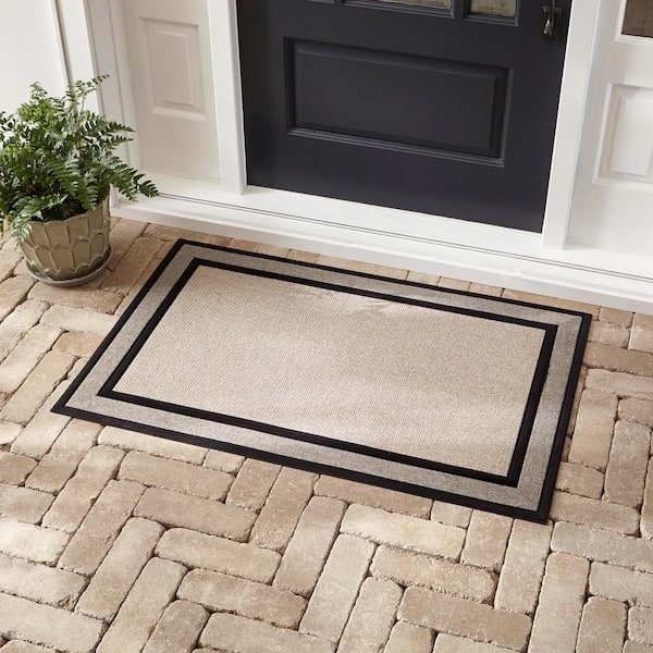 Door Mat Racetrack Frame Design Low Profile Outdoor Rug