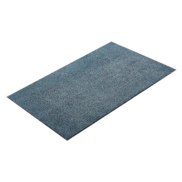 Door Mat Slate Blue Mottled Texture Low Profile Border Commercial Entry