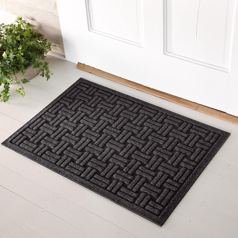 Doormat Basket Weave Charcoal Low Profile Utility Mat