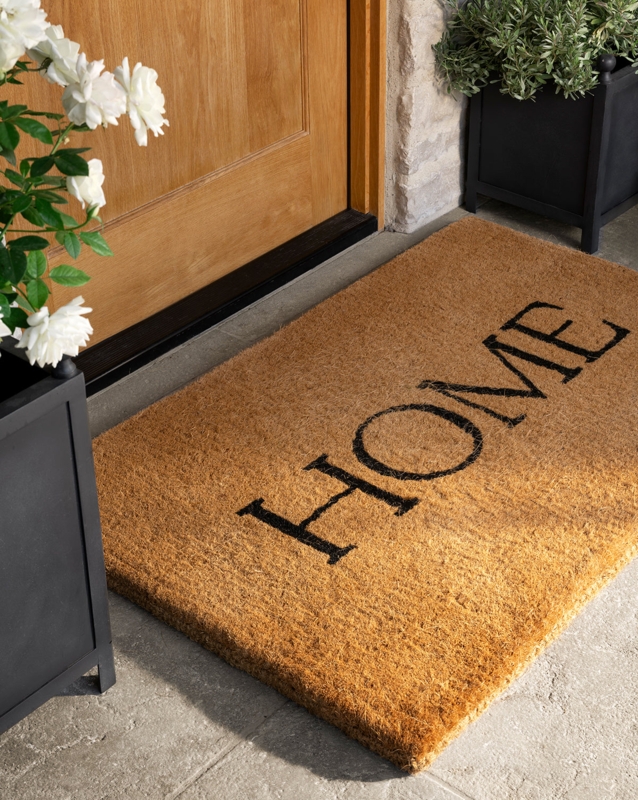 Doormat Bold Black Text Natural Coir Modern Farmhouse Entryway