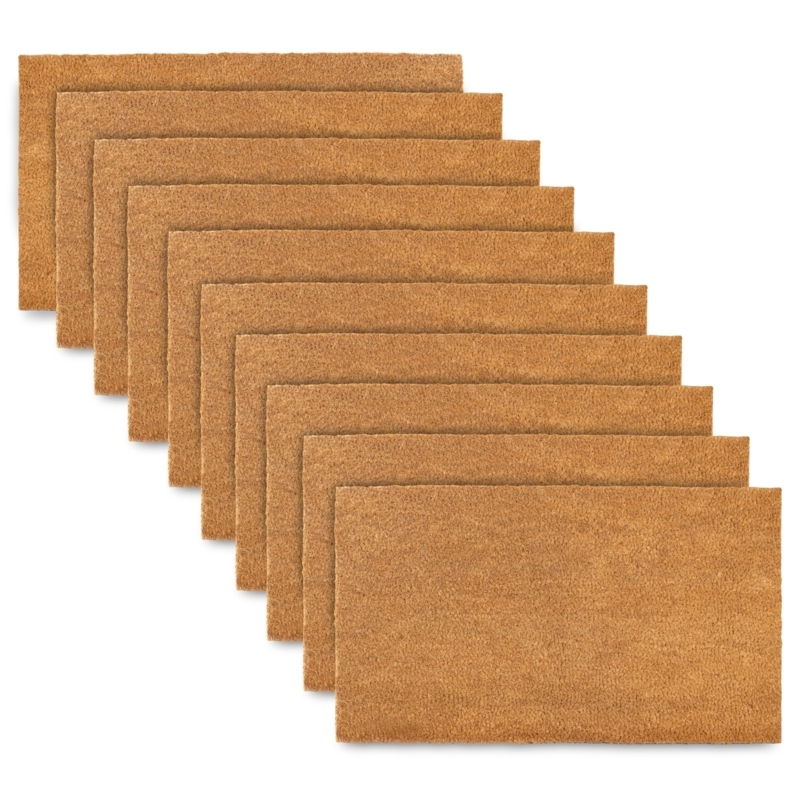 Doormat Bulk Pack Bristly Surface Plain Tan Natural Fiber For Crafts