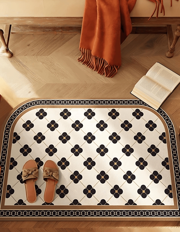 Doormat Chic Arched Entryway Quatrefoil Lattice Top