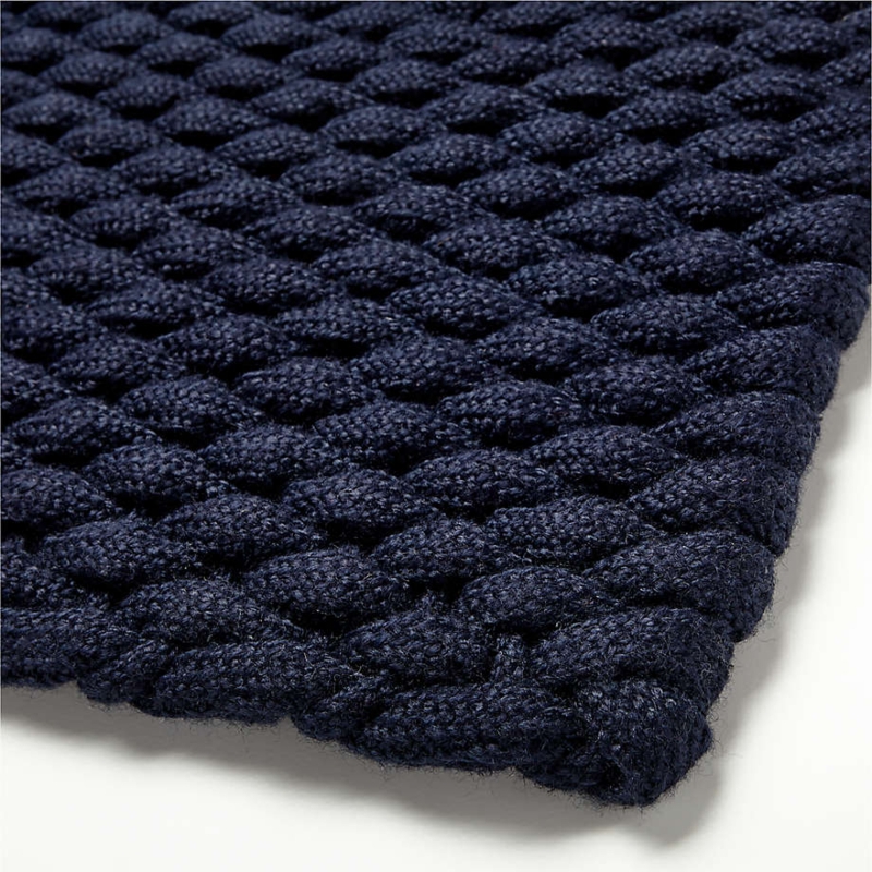 Doormat Chunky Weave High Relief Braided Pattern Tactile Surface