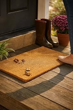 Doormat Coarse Woven Texture Rustic Porch Entryway Decor Heavy Duty