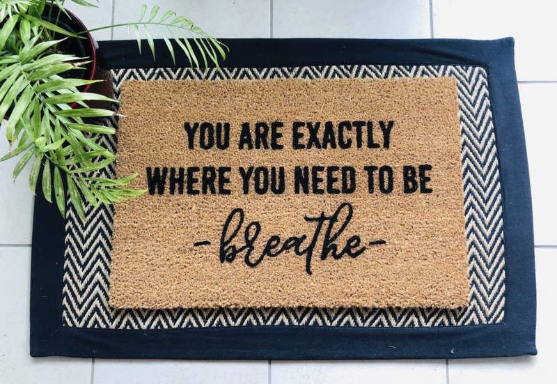 Doormat Coir Like Motivational Text Layered Design Chevron