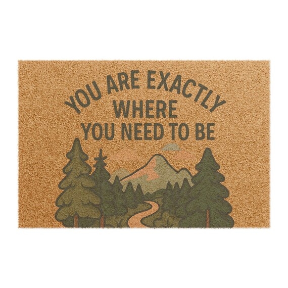 Doormat Coir Mountain Landscape Graphic Inspirational Quote