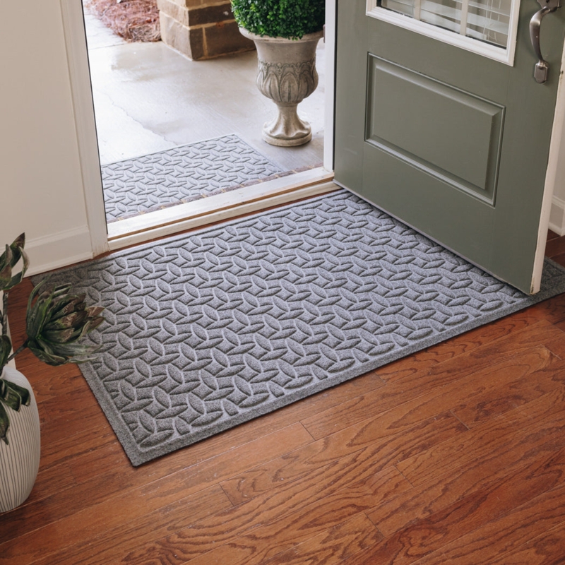 Doormat Ellipse Pattern Bluestone Grey Large Indoor Mat