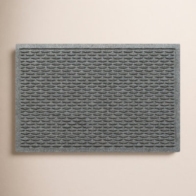 Doormat Embossed Oval Pattern Low Profile Modern Entry