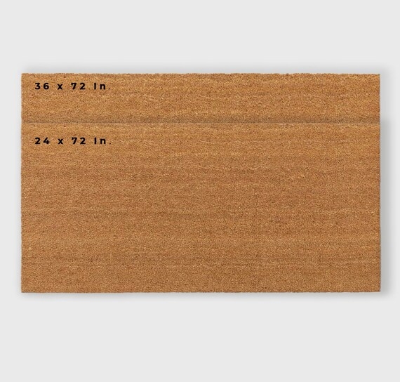 Doormat Extra Wide 72 Inch, Coir Texture, Natural Tan Fiber, Oversized