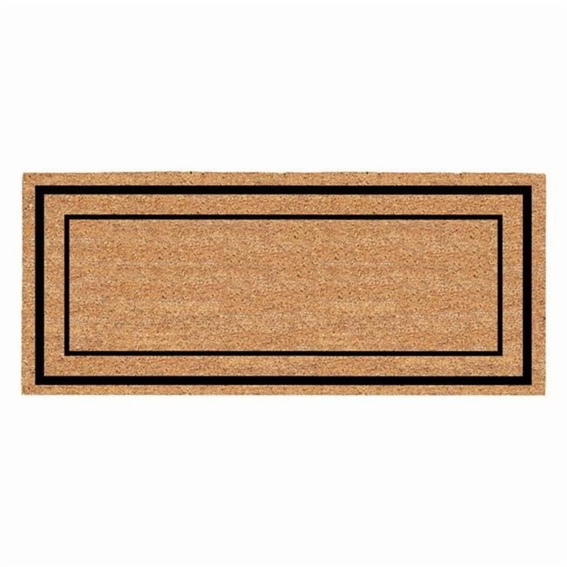 Doormat Extra Wide Runner Classic Black Double Border Long Coir