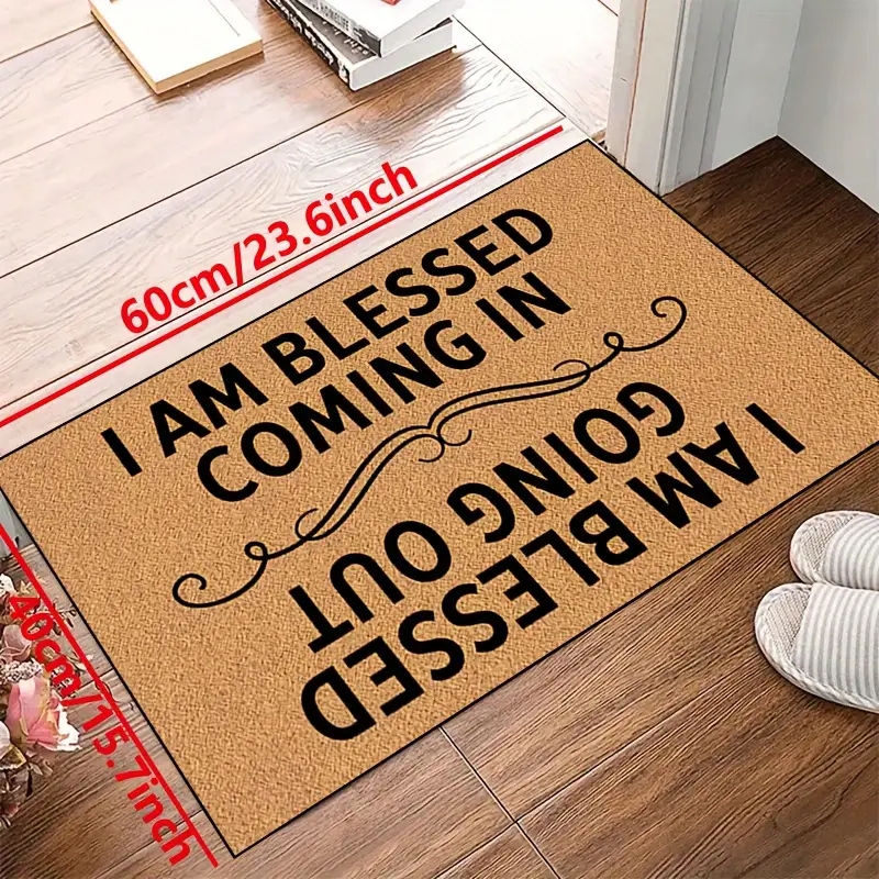 Doormat Fibrous Material Dimension Annotations Dual Orientation