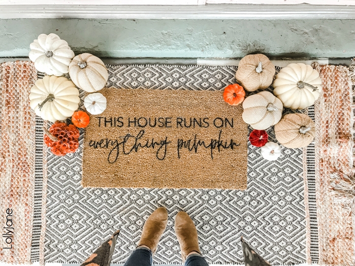 Doormat Geometric Rug Layered Modern Farmhouse Stenciled Text