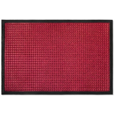 Doormat Heavy Duty Red Raised Nubs Black Border Low Profile