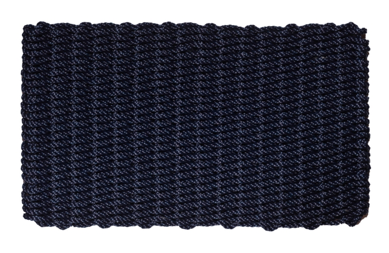 Doormat Heavy Duty Woven Rope Dark Navy Diagonal Texture